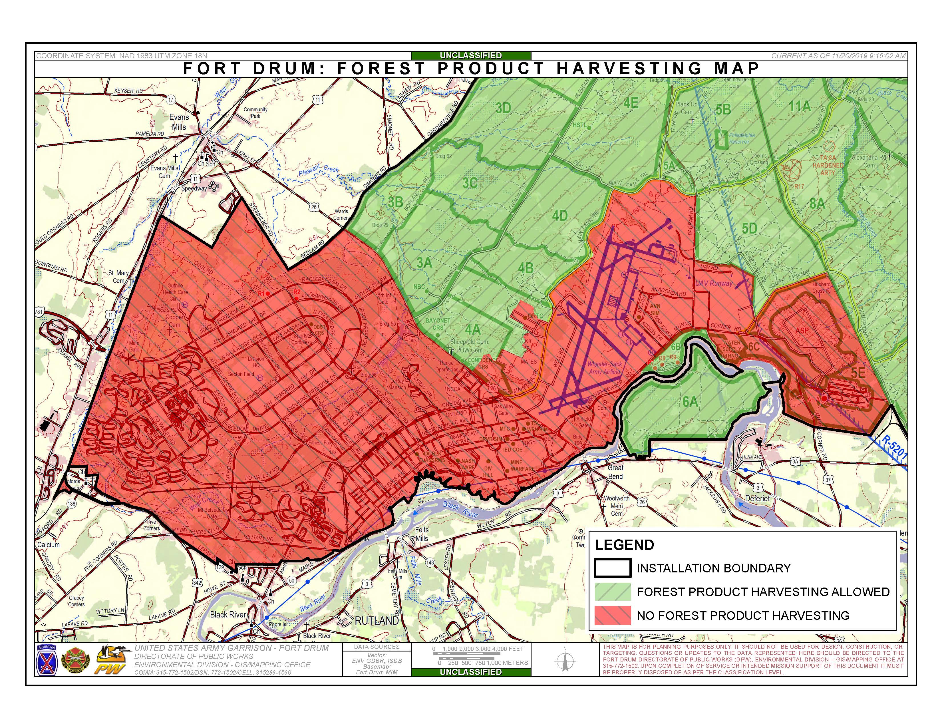 Fort Drum Training Area Map - Printable Maps Online